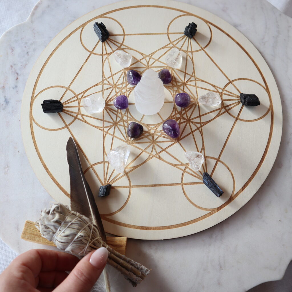 Grille de cristaux | Méditation l Coffret rituel