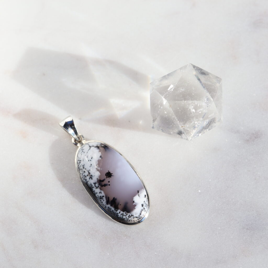 Dendritic Agate | Long pendant 2